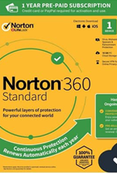 Antivirus NORTON 360 ESTANDAR para 1 computadora (anual)